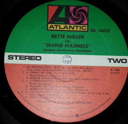 Bette Midler - Divine Madness - LP