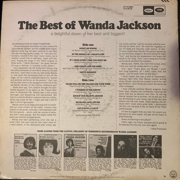 Wanda Jackson - The Best Of Wanda Jackson - LP