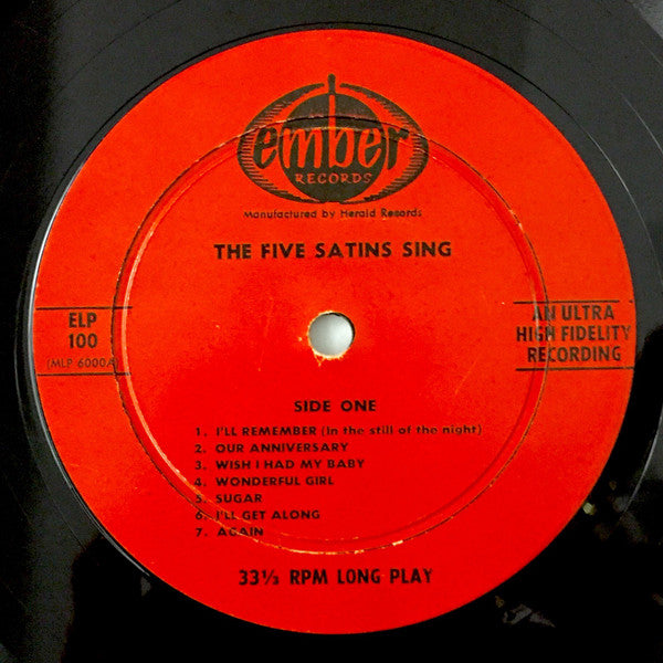The Five Satins - The 5 Satins Sing - LP