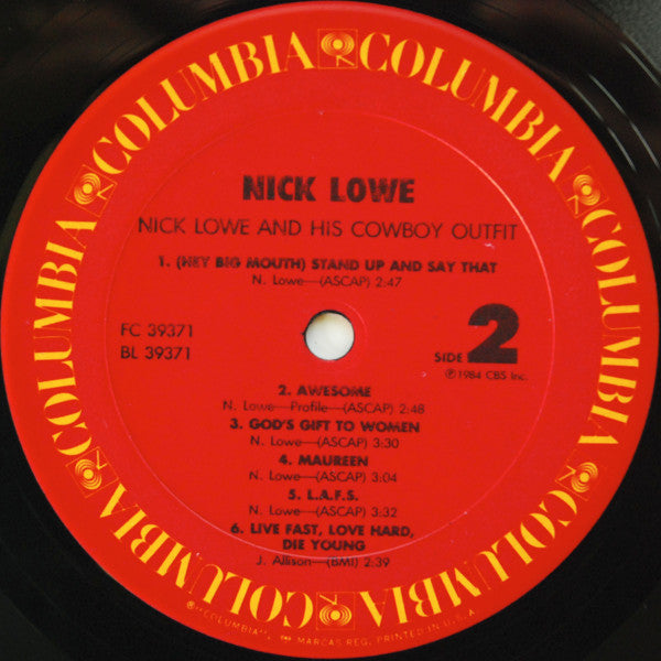 Nick Lowe And His Cowboy Outfit - Nick Lowe And His Cowboy Outfit - LP