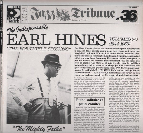 Earl Hines - The Indispensable Earl Hines Vol 5/6 (1944-1966) "The Bob Thiele Sessions" - LP