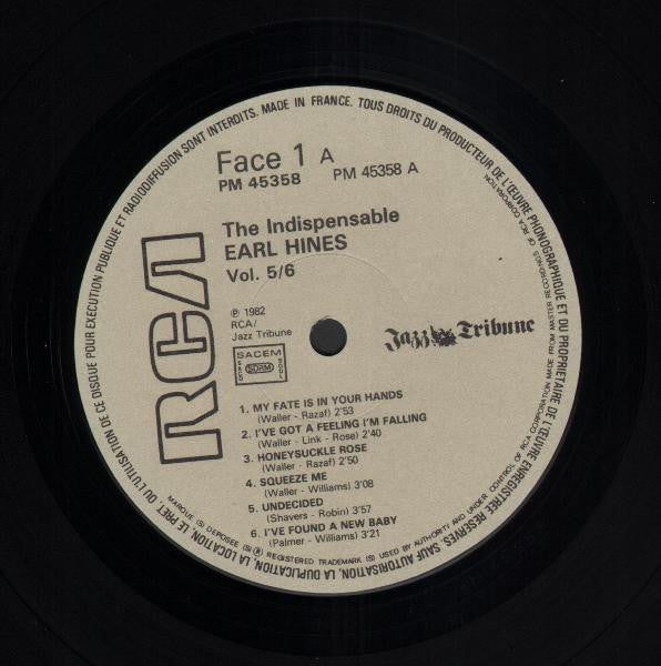 Earl Hines - The Indispensable Earl Hines Vol 5/6 (1944-1966) "The Bob Thiele Sessions" - LP