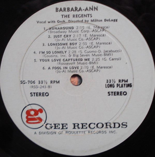 The Regents  - Barbara-Ann - LP