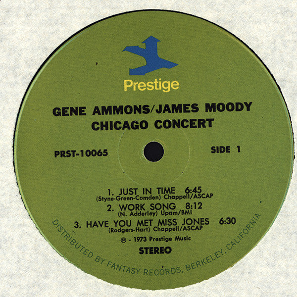 Ammons* & Moody* - Chicago Concert - LP