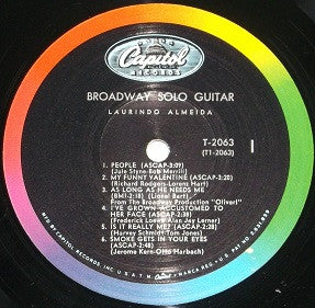 Laurindo Almeida - Broadway Solo Guitar - LP