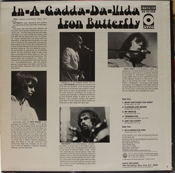 Iron Butterfly - In-A-Gadda-Da-Vida - LP