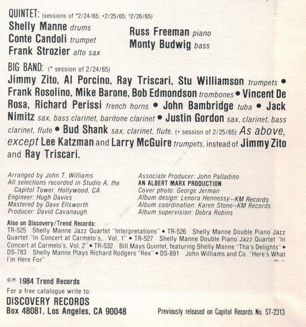 The Shelly Manne Quintet And Big Band - Manne -- That's Gershwin! - LP