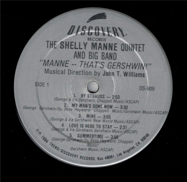 The Shelly Manne Quintet And Big Band - Manne -- That's Gershwin! - LP