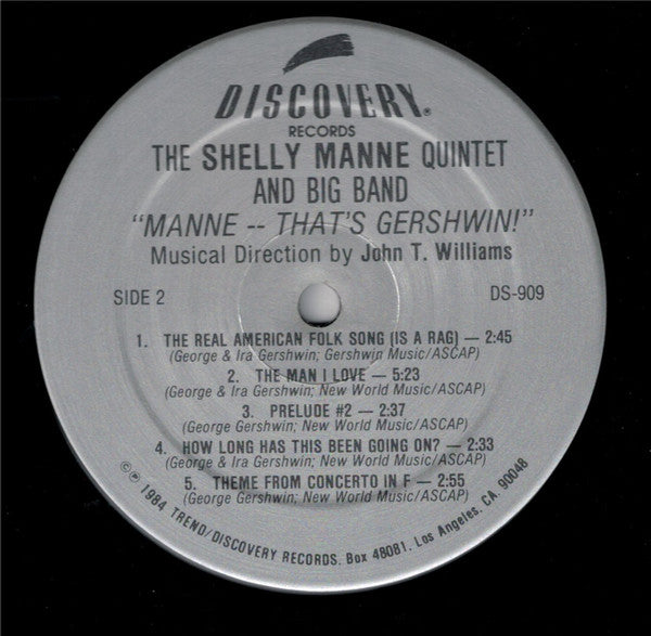 The Shelly Manne Quintet And Big Band - Manne -- That's Gershwin! - LP