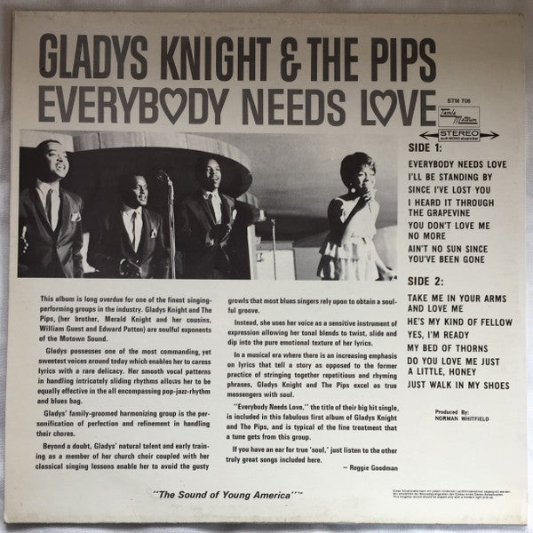 Gladys Knight & The Pips* - Everybody Needs Love - LP