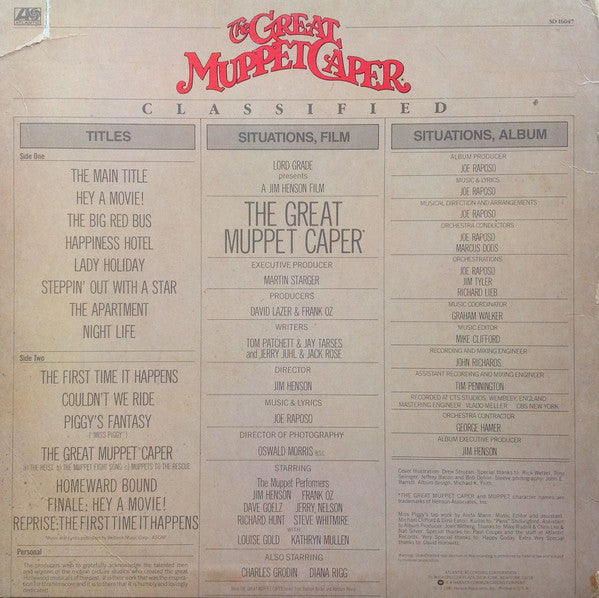 The Muppets - The Great Muppet Caper: An Original Soundtrack Recording - LP