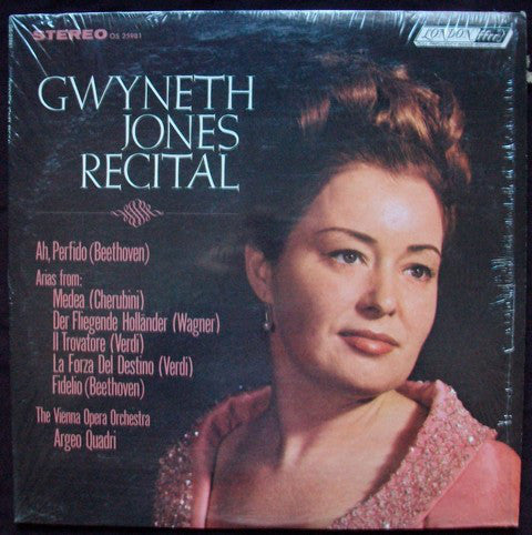 Gwyneth Jones With The Vienna Opera Orchestra* Conducted By Argeo Quadri - Operatic Recital - LP