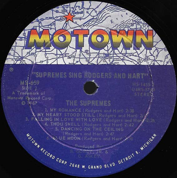 The Supremes - The Supremes Sing Rodgers & Hart - LP