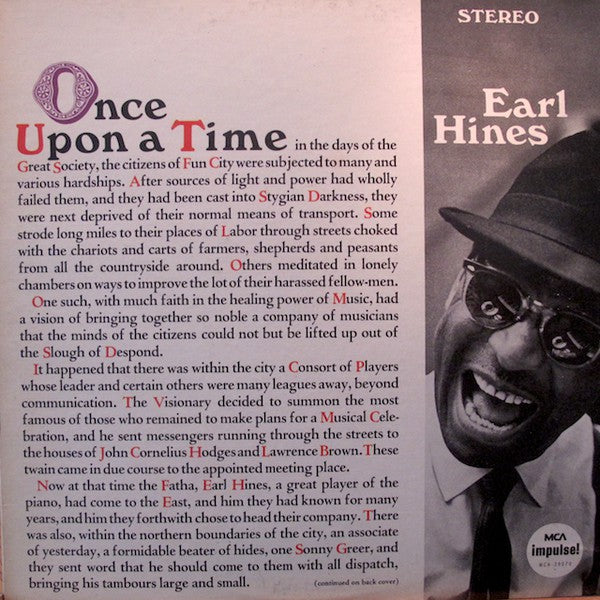 Earl Hines - Once Upon A Time - LP