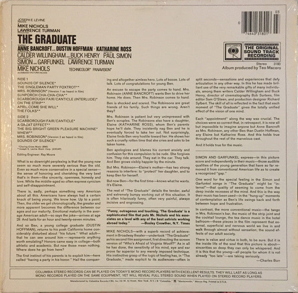 Simon & Garfunkel, Dave Grusin - The Graduate (Original Sound Track Recording) - LP