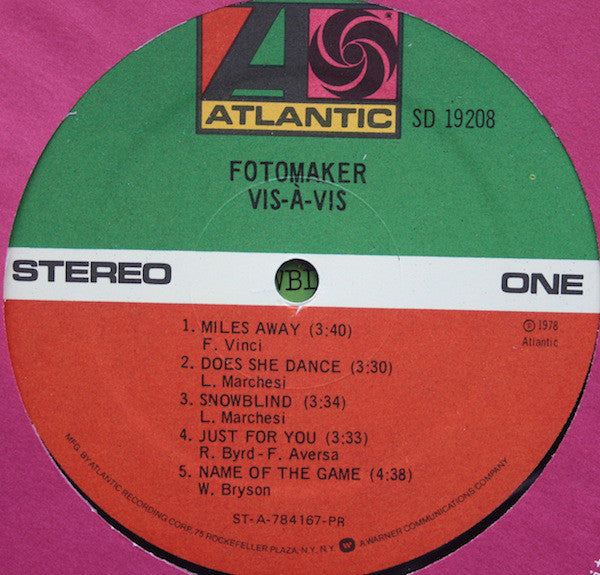 Fotomaker - Vis-à-Vis - LP