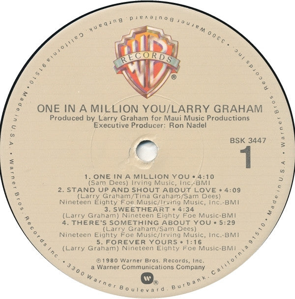 Larry Graham - One In A Million You - LP