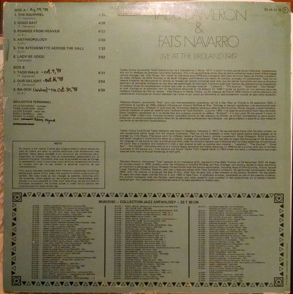 Tadd Dameron & Fats Navarro - Live At Birdland 1949 - LP