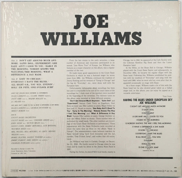 Joe Williams - Having The Blues Under European Sky - LP