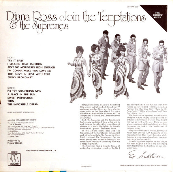 Diana Ross & The Supremes* & The Temptations - Diana Ross & The Supremes Join The Temptations - LP