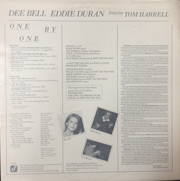 Dee Bell / Eddie Duran Featuring Tom Harrell - One By One - LP