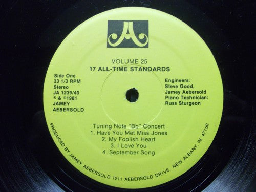 Jamey Aebersold - 17 All-Time Standards - LP