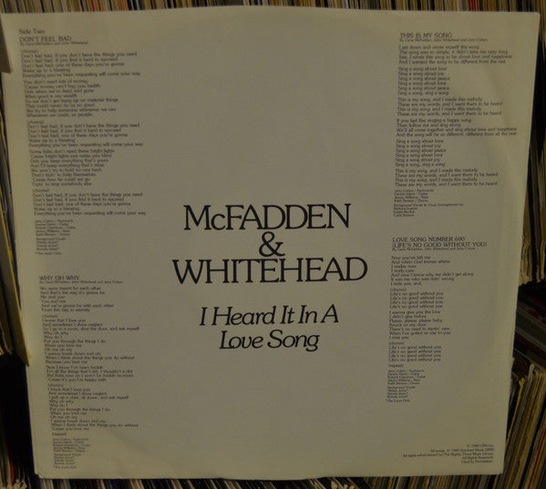 McFadden & Whitehead - I Heard It In A Love Song - LP