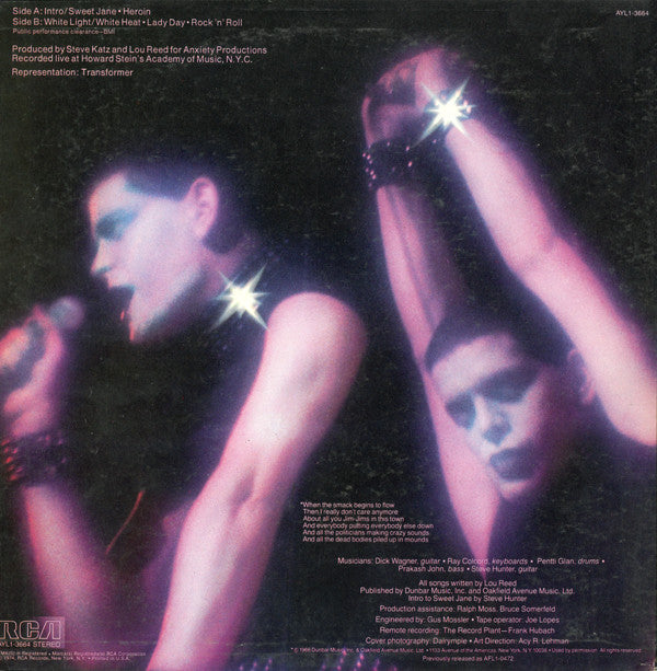 Lou Reed - Rock N Roll Animal - LP