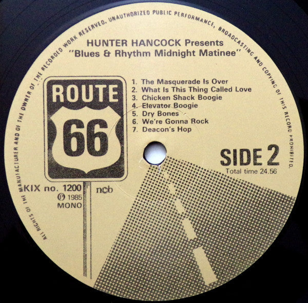 Various -  Hunter Hancock Presents Blues & Rhythm Midnight Matinee 1951 - LP