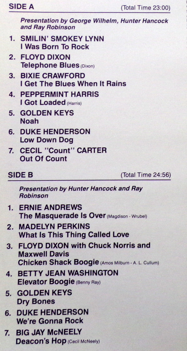 Various -  Hunter Hancock Presents Blues & Rhythm Midnight Matinee 1951 - LP