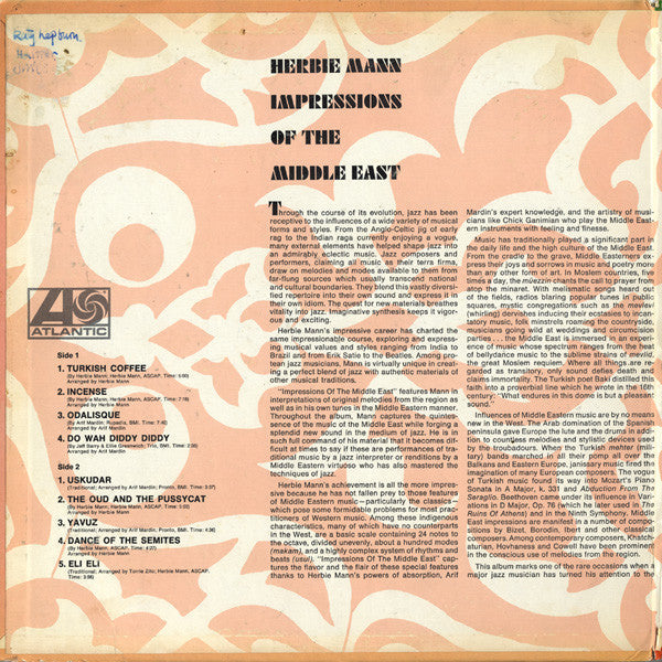 Herbie Mann - Impressions Of The Middle East - LP