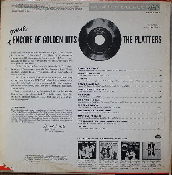 The Platters - More Encore Of Golden Hits - LP