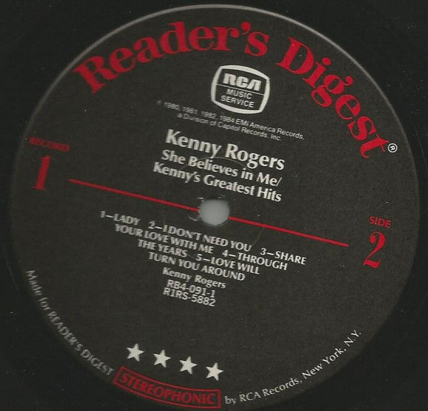 Kenny Rogers - His Greatest Hits And Finest Performances - LP