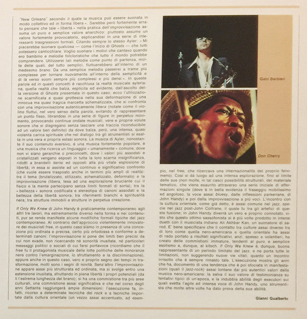 Gato Barbieri, Don Cherry, Albert Ayler, John Handy - I Giganti Del Jazz Vol. 6 - LP