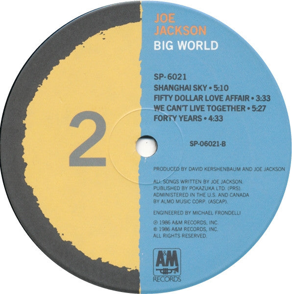 Joe Jackson - Big World - LP