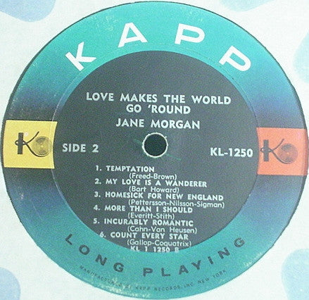 Jane Morgan - Love Makes The World Go Round - LP