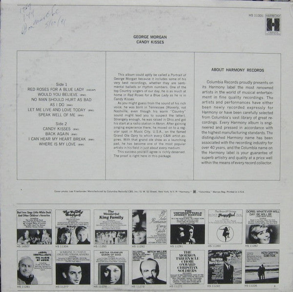 George Morgan  - Candy Kisses - LP