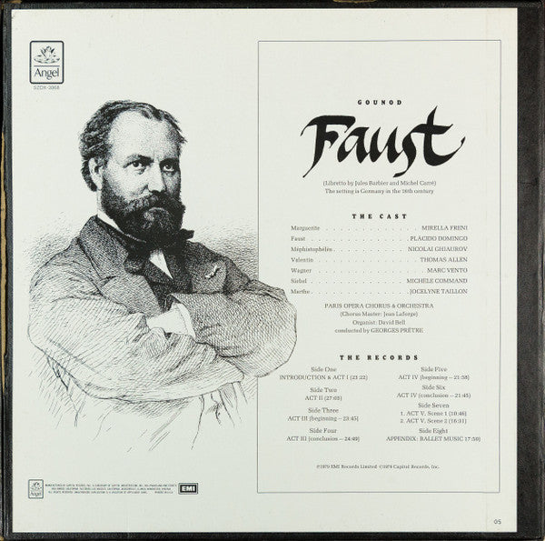Gounod*, Placido Domingo, Mirella Freni, Nicolai Ghiaurov, Georges Prêtre, Thomas Allen, Michèle Command, Jocelyne Taillon, Marc Vento, Paris Opera Chorus* & Orchestra* - Faust - LP