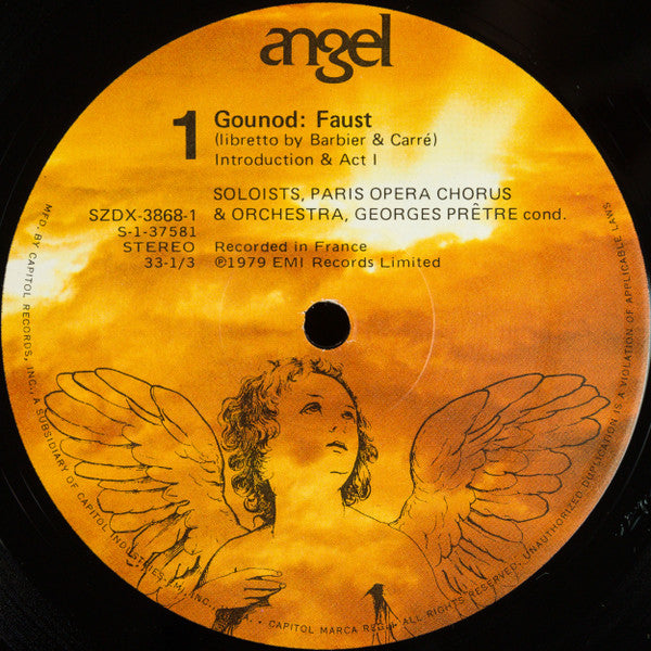 Gounod*, Placido Domingo, Mirella Freni, Nicolai Ghiaurov, Georges Prêtre, Thomas Allen, Michèle Command, Jocelyne Taillon, Marc Vento, Paris Opera Chorus* & Orchestra* - Faust - LP