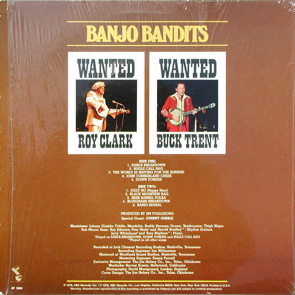 Roy Clark And Buck Trent - Banjo Bandits - LP