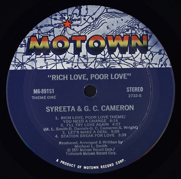 Syreeta & G.C. Cameron - Rich Love, Poor Love - LP