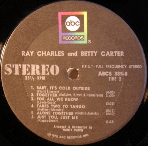 Ray Charles And Betty Carter With The Jack Halloran Singers - Ray Charles And Betty Carter With The Jack Halloran Singers - LP