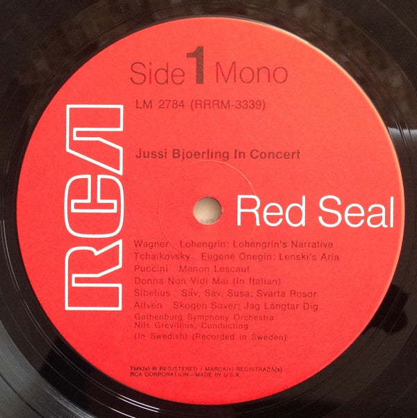 Jussi Bjoerling* - In Concert - LP