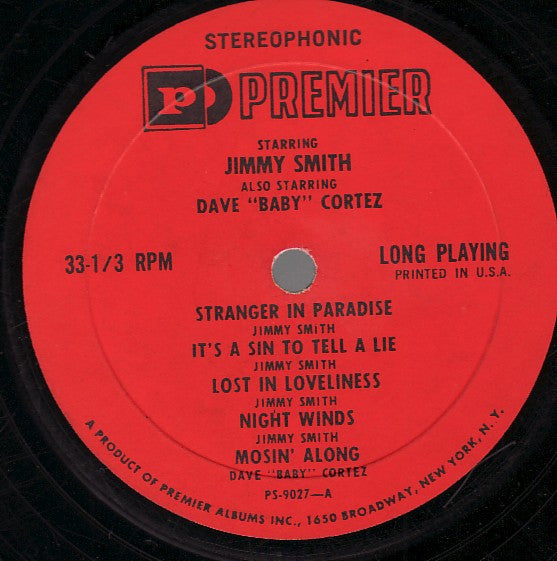 Jimmy Smith / Dave "Baby" Cortez - Starring Jimmy Smith / Also Starring Dave "Baby" Cortez - LP