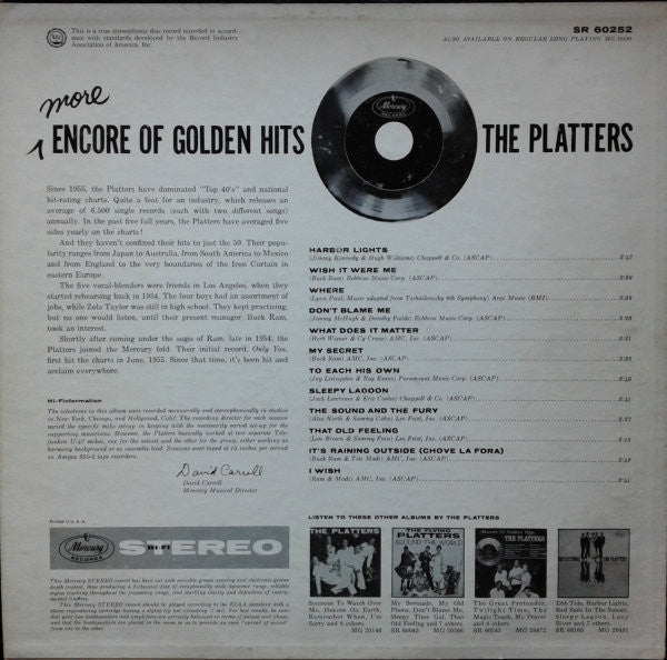 The Platters - More Encore Of Golden Hits - LP