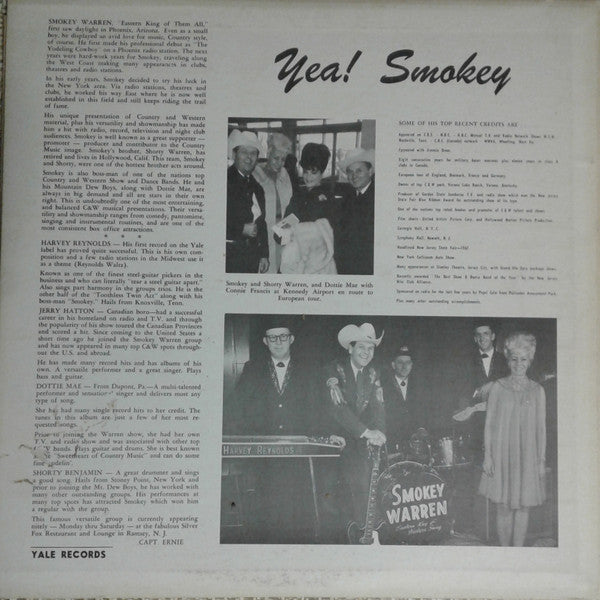 Smokey Warren And His Famous Mountain Dew Boys - Yea! Smokey - LP