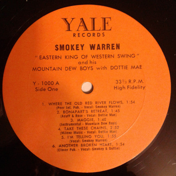 Smokey Warren And His Famous Mountain Dew Boys - Yea! Smokey - LP