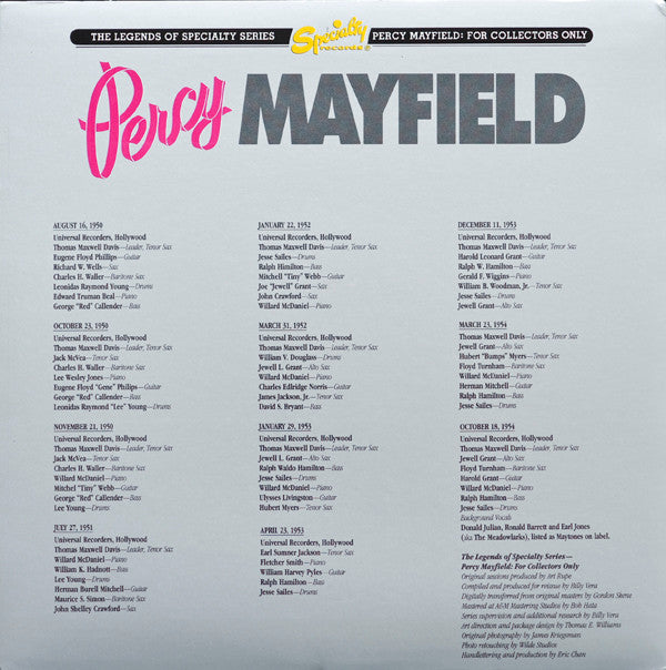 Percy Mayfield - For Collectors Only - LP