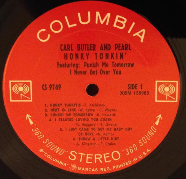 Carl Butler And Pearl* - Honky Tonkin' - LP