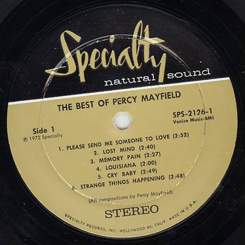 Percy Mayfield - The Best Of Percy Mayfield - LP